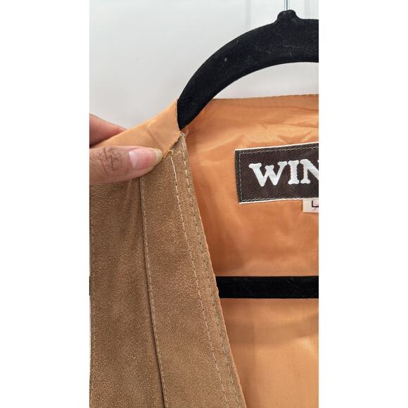 Vintage WINLIT  Suede tan Vest size S western biker festival concert bohemian - Picture 4 of 9